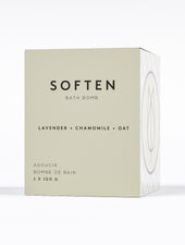 lavender chamomile bath bomb by bare skin bar in box